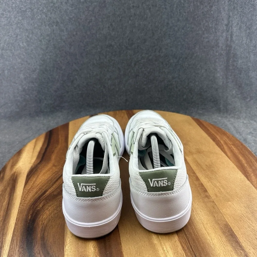 Vans Womens Lowland Cc Sport White Light Green Leather Skate Shoes Size 9 - Picture 7 of 10